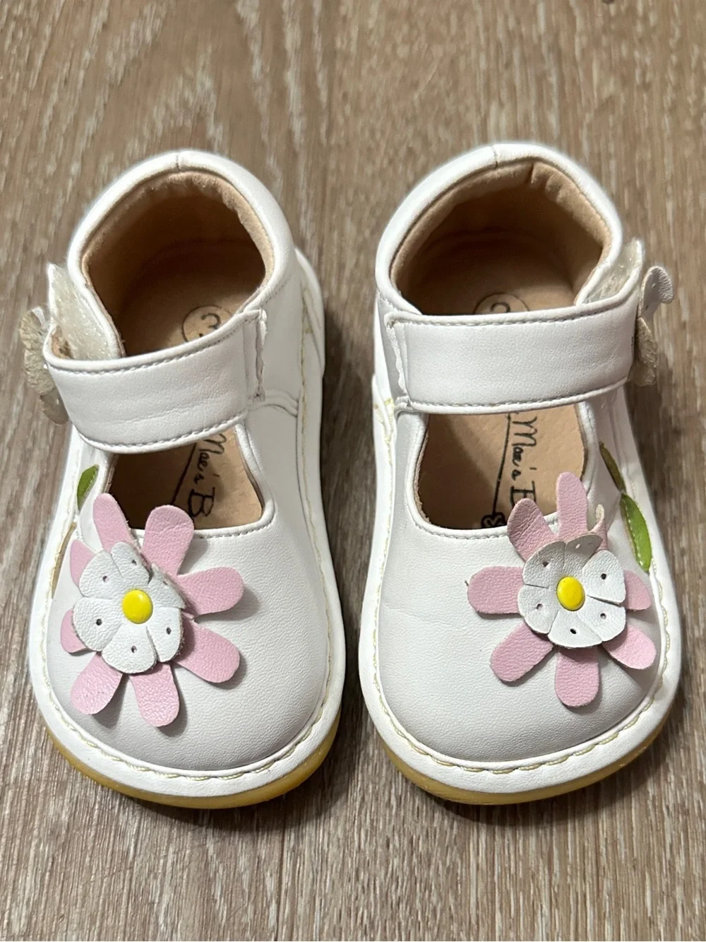 Girls Toddler Indant Size 3 Little Mae's Boutique Mary Jane Shoes pink  flower